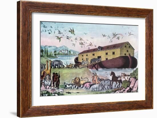 Noah's Ark, 19th Century-Nathaniel Currier-Framed Giclee Print