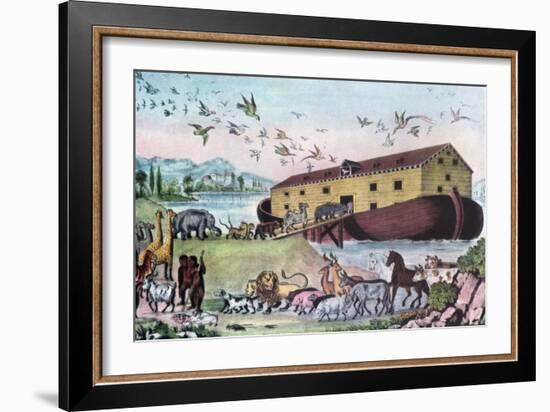 Noah's Ark, 19th Century-Nathaniel Currier-Framed Giclee Print