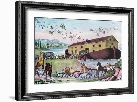 Noah's Ark, 19th Century-Nathaniel Currier-Framed Giclee Print