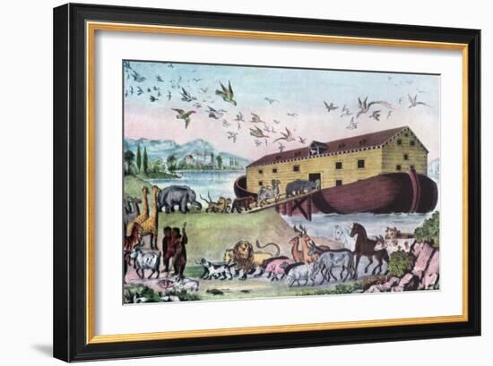Noah's Ark, 19th Century-Nathaniel Currier-Framed Giclee Print