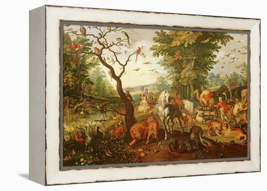 Noah's Ark, after 1613-Jan Brueghel the Elder-Framed Premier Image Canvas