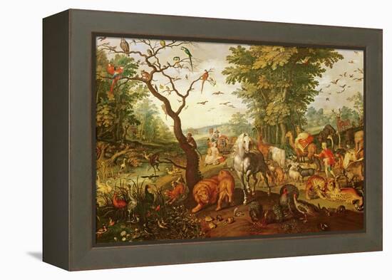 Noah's Ark, after 1613-Jan Brueghel the Elder-Framed Premier Image Canvas