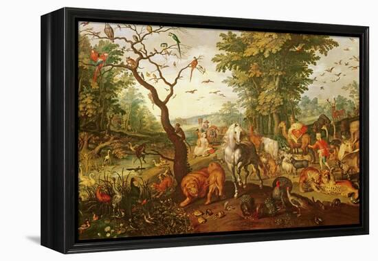 Noah's Ark, after 1613-Jan Brueghel the Elder-Framed Premier Image Canvas