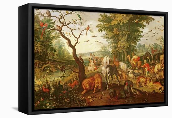 Noah's Ark, after 1613-Jan Brueghel the Elder-Framed Premier Image Canvas