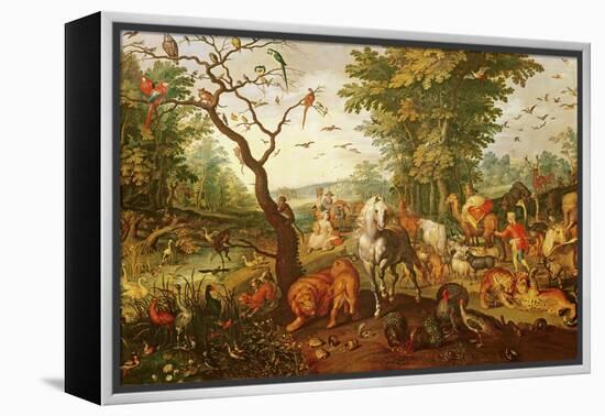 Noah's Ark, after 1613-Jan Brueghel the Elder-Framed Premier Image Canvas