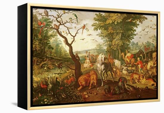 Noah's Ark, after 1613-Jan Brueghel the Elder-Framed Premier Image Canvas