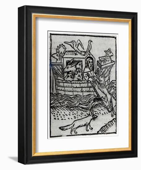 Noah's Ark, illustration from 'Golden Legend' compiled by Jacobus de Voragine-null-Framed Giclee Print