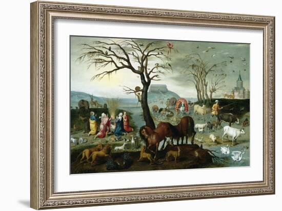 Noah's Ark-The Animals Leave the Ark-Jacob Bouttats-Framed Giclee Print