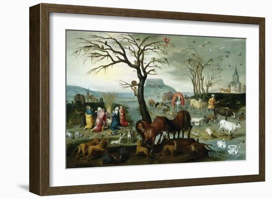 Noah's Ark-The Animals Leave the Ark-Jacob Bouttats-Framed Giclee Print