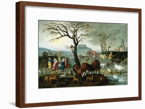 Noah's Ark-The Animals Leave the Ark-Jacob Bouttats-Framed Giclee Print