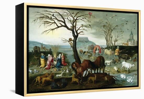 Noah's Ark-The Animals Leave the Ark-Jacob Bouttats-Framed Premier Image Canvas