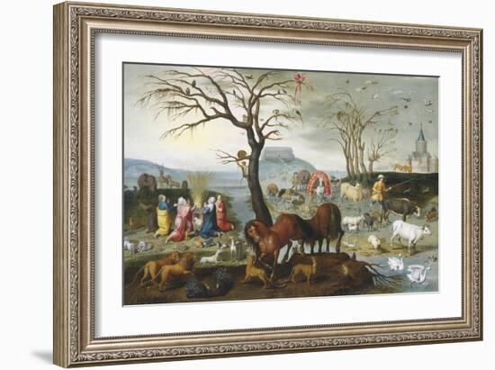 Noah's Ark: The Animals Leave the Ark-Jacob Bouttats-Framed Giclee Print