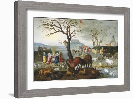 Noah's Ark: The Animals Leave the Ark-Jacob Bouttats-Framed Giclee Print