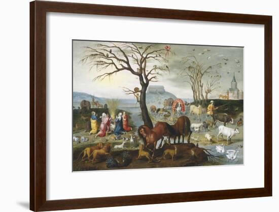 Noah's Ark: The Animals Leave the Ark-Jacob Bouttats-Framed Giclee Print