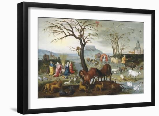 Noah's Ark: The Animals Leave the Ark-Jacob Bouttats-Framed Giclee Print