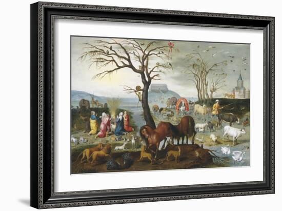 Noah's Ark: The Animals Leave the Ark-Jacob Bouttats-Framed Giclee Print