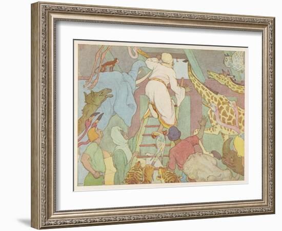 Noah's Ark, The Ark's Passengers Have Their First Sight of Land-E. Boyd Smith-Framed Art Print