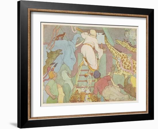 Noah's Ark, The Ark's Passengers Have Their First Sight of Land-E. Boyd Smith-Framed Art Print