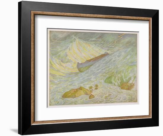 Noah's Ark, The Ark Weathers Some Pretty Rough Weather as the Storm Build Up-E. Boyd Smith-Framed Art Print