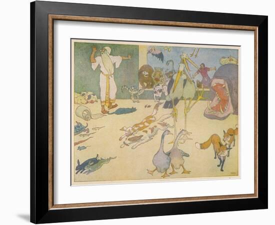 Noah's Ark, Uneasy Fellow-Passengers-E. Boyd Smith-Framed Art Print