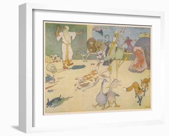 Noah's Ark, Uneasy Fellow-Passengers-E. Boyd Smith-Framed Art Print