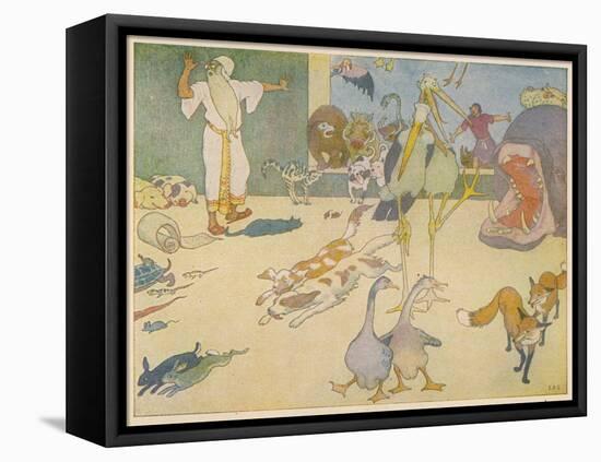 Noah's Ark, Uneasy Fellow-Passengers-E. Boyd Smith-Framed Stretched Canvas