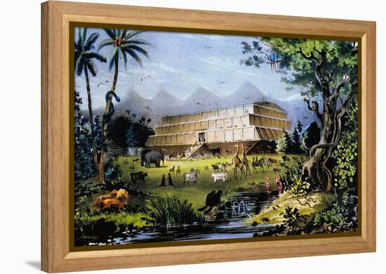 Noah's Ark-Currier & Ives-Framed Premier Image Canvas