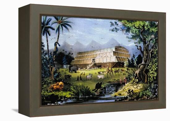 Noah's Ark-Currier & Ives-Framed Premier Image Canvas