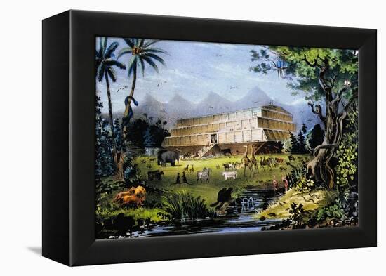 Noah's Ark-Currier & Ives-Framed Premier Image Canvas