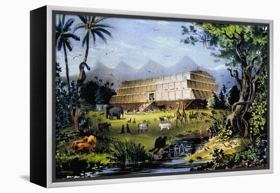 Noah's Ark-Currier & Ives-Framed Premier Image Canvas