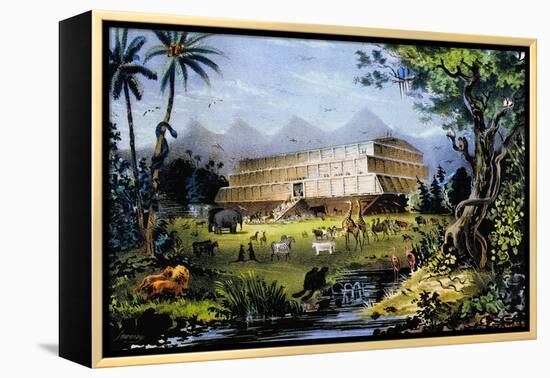 Noah's Ark-Currier & Ives-Framed Premier Image Canvas