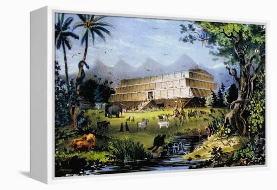 Noah's Ark-Currier & Ives-Framed Premier Image Canvas