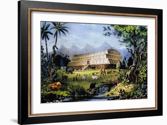 Noah's Ark-Currier & Ives-Framed Giclee Print