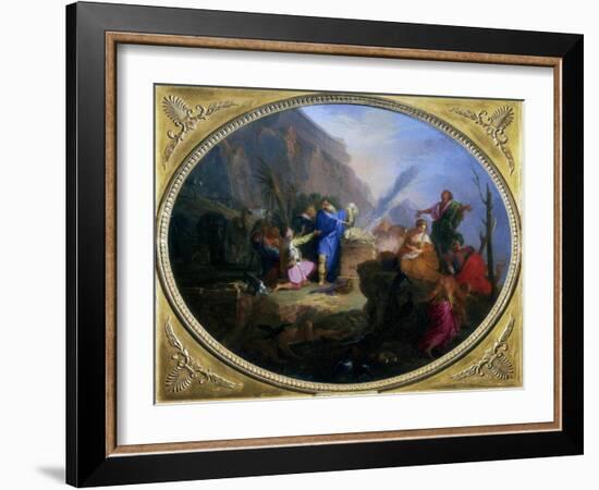 Noah's Sacrifice, C1688-1736-Nicolas Bertin-Framed Giclee Print