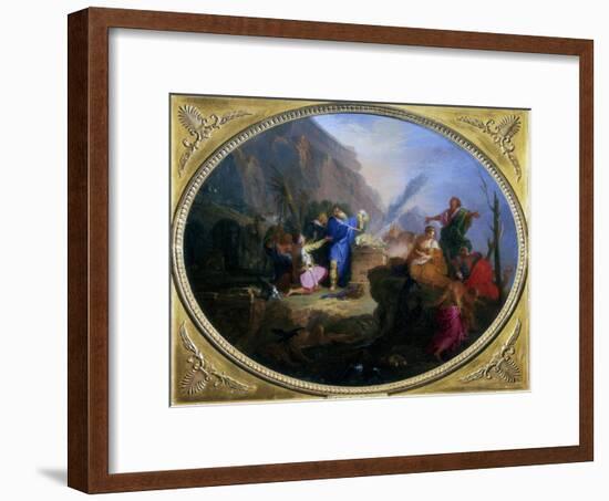 Noah's Sacrifice, C1688-1736-Nicolas Bertin-Framed Giclee Print