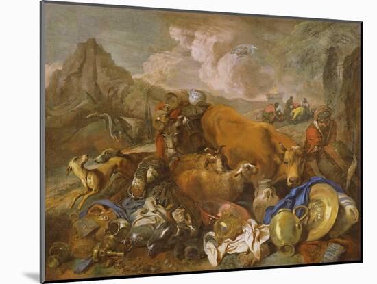 Noah's Sacrifice on Leaving the Ark (Oil on Canvas)-Italian School-Mounted Giclee Print