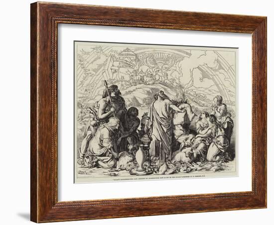 Noah's Sacrifice, the Ark Resteth on Ararat, the Bow Is Set in the Cloud-Daniel Maclise-Framed Giclee Print