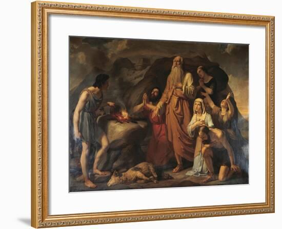 Noah's Sacrifice-Carlo Bellosio-Framed Giclee Print