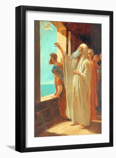 Noah Sending Forth The Dove-Phillip Richard Morris-Framed Giclee Print