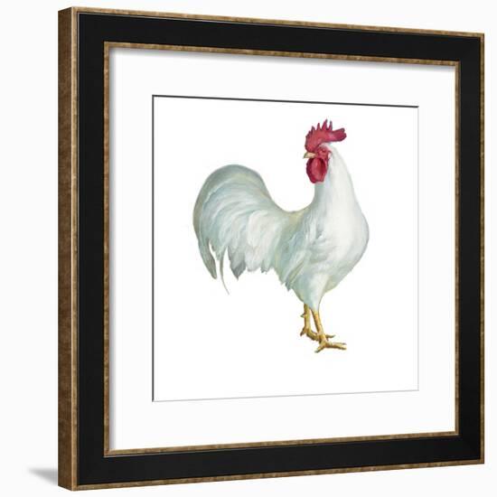 Noble Rooster I on White-Danhui Nai-Framed Art Print