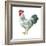 Noble Rooster IV on White-Danhui Nai-Framed Art Print