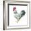 Noble Rooster IV on White-Danhui Nai-Framed Art Print