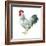 Noble Rooster IV on White-Danhui Nai-Framed Art Print