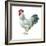 Noble Rooster IV on White-Danhui Nai-Framed Art Print