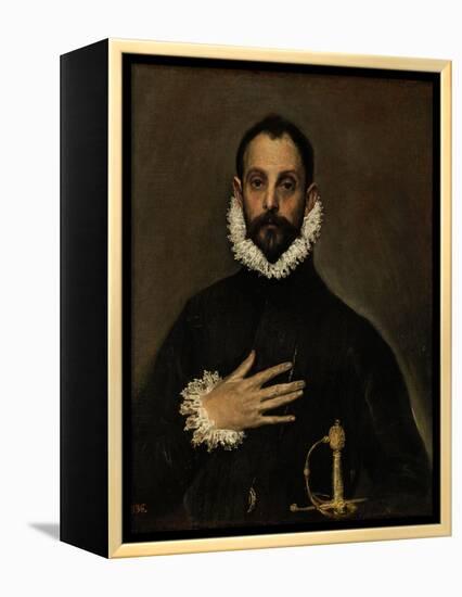 Nobleman with His Hand on His Chest, C. 1580-El Greco-Framed Premier Image Canvas
