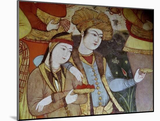 Nobles at the Court of Shah Abbas I (1588-1629)-null-Mounted Giclee Print