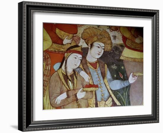 Nobles at the Court of Shah Abbas I (1588-1629)-null-Framed Giclee Print