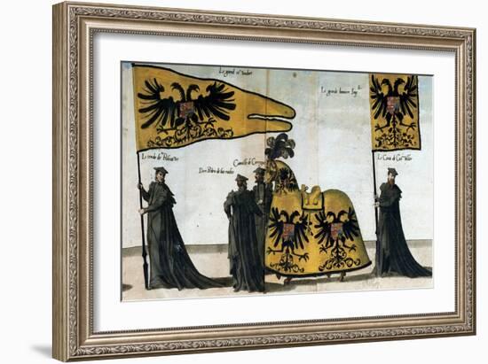 Nobles Carry the Grand Imperial Standard and the Grand Imperial Banner-Albrecht Altdorfer-Framed Giclee Print