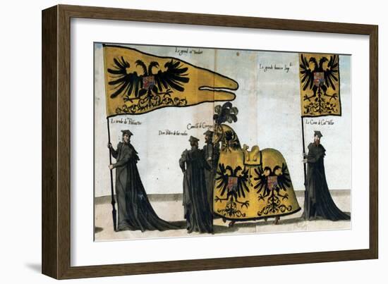 Nobles Carry the Grand Imperial Standard and the Grand Imperial Banner-Albrecht Altdorfer-Framed Giclee Print