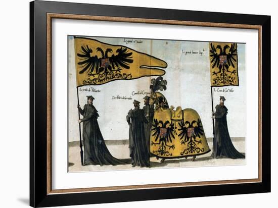 Nobles Carry the Grand Imperial Standard and the Grand Imperial Banner-Albrecht Altdorfer-Framed Giclee Print